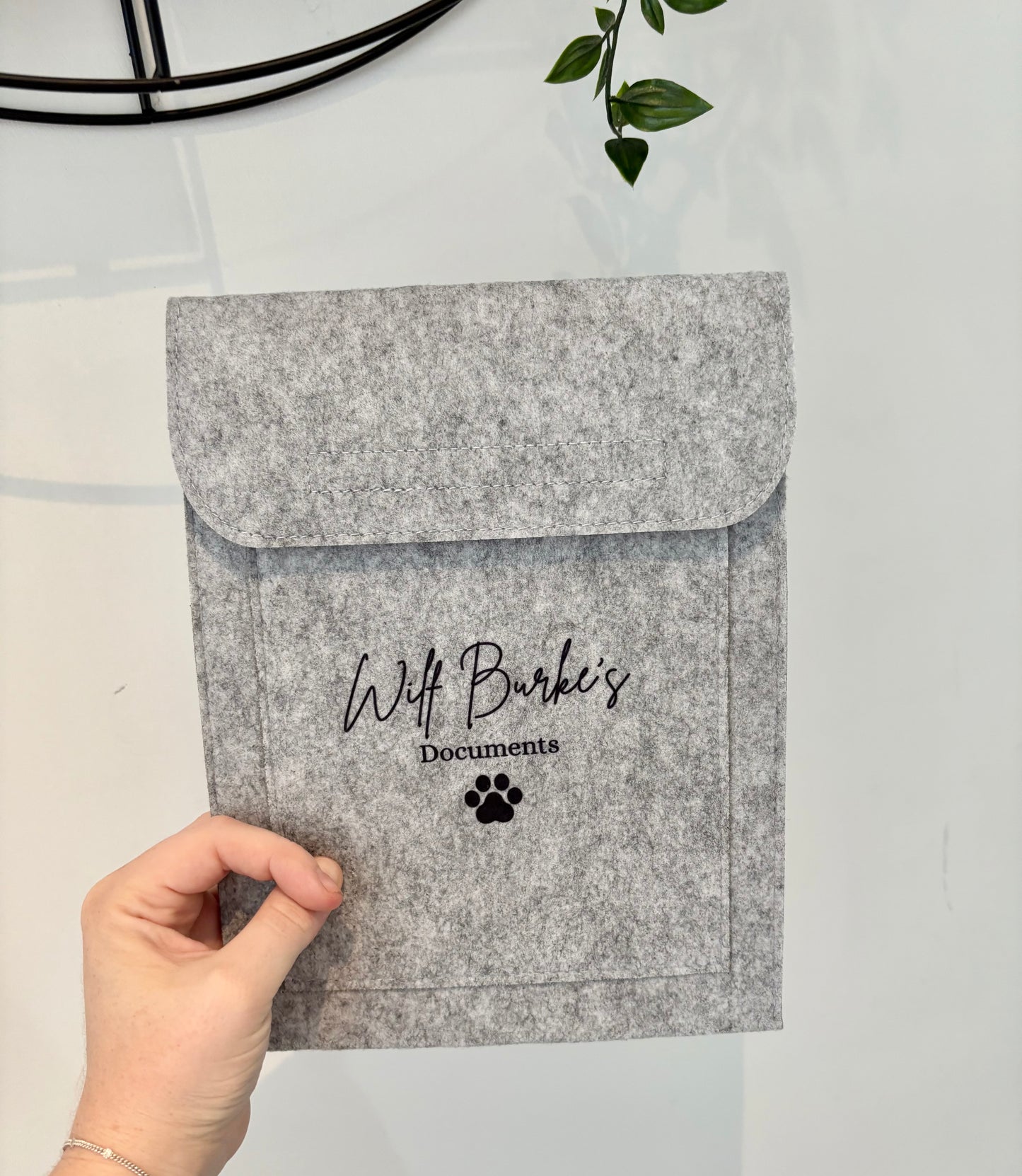 Personalised Pet Documents Folder, Custom Pet Name Folder, Paw Print Folder, Pet Records Organiser, Pet Paperwork Holder, Pet Lover Gift