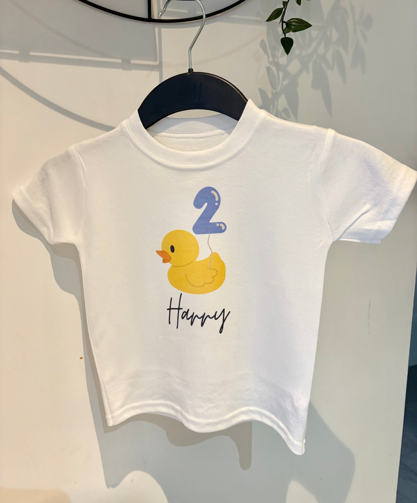 Personalised Birthday Duck Children's T-Shirt, Baby Bodysuit Vest, Birthday Balloon, Duck Style, Birthday Outfit, Duck Love, Birthday Top