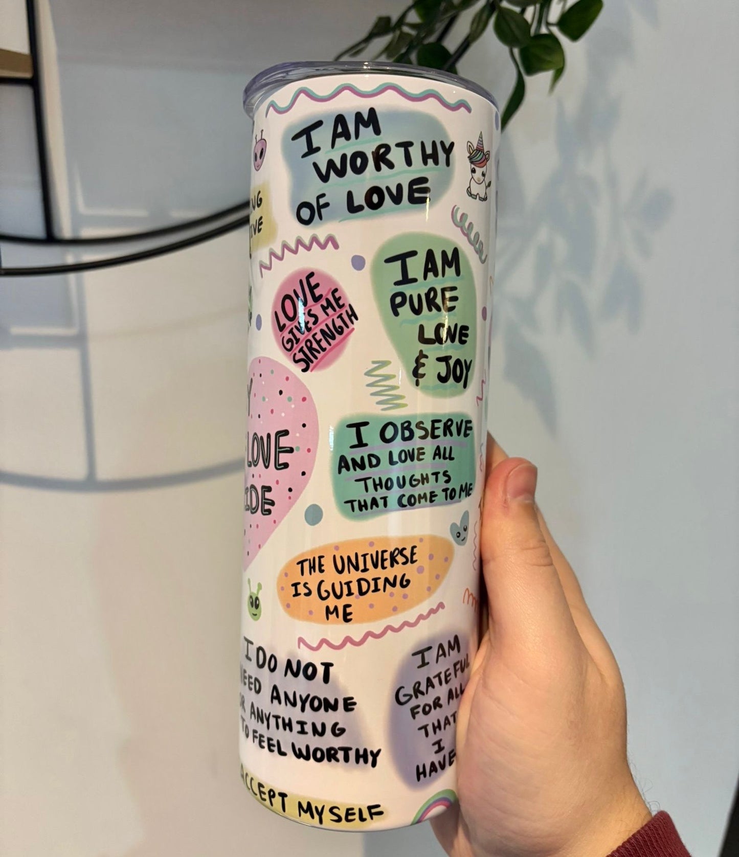 My Self Love Guide Tumbler, Gift To Self, Affirmations Tumbler, Wellbeing, Self Love Bottle, Mental Health, Drink Bottle, Self Loving