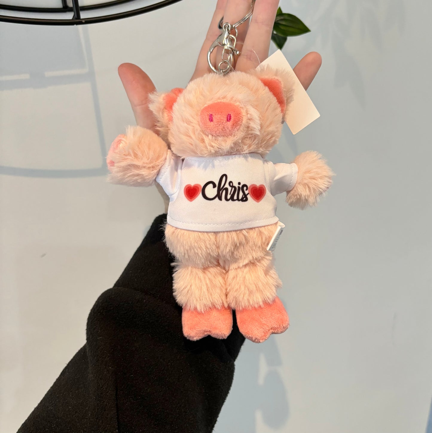 Personalisierter Schwein Schlüsselring, Schlüsselring Geschenk, Schwein Geschenk, Schwein Geschenk, Personalisierter Text Schlüsselring, Geschenk für Sie, Geburtstagsgeschenk, Schweinchen