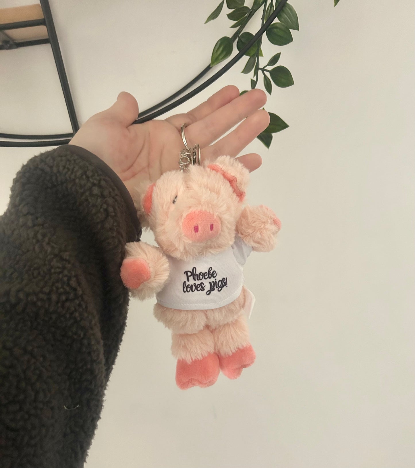 Personalisierter Schwein Schlüsselring, Schlüsselring Geschenk, Schwein Geschenk, Schwein Geschenk, Personalisierter Text Schlüsselring, Geschenk für Sie, Geburtstagsgeschenk, Schweinchen