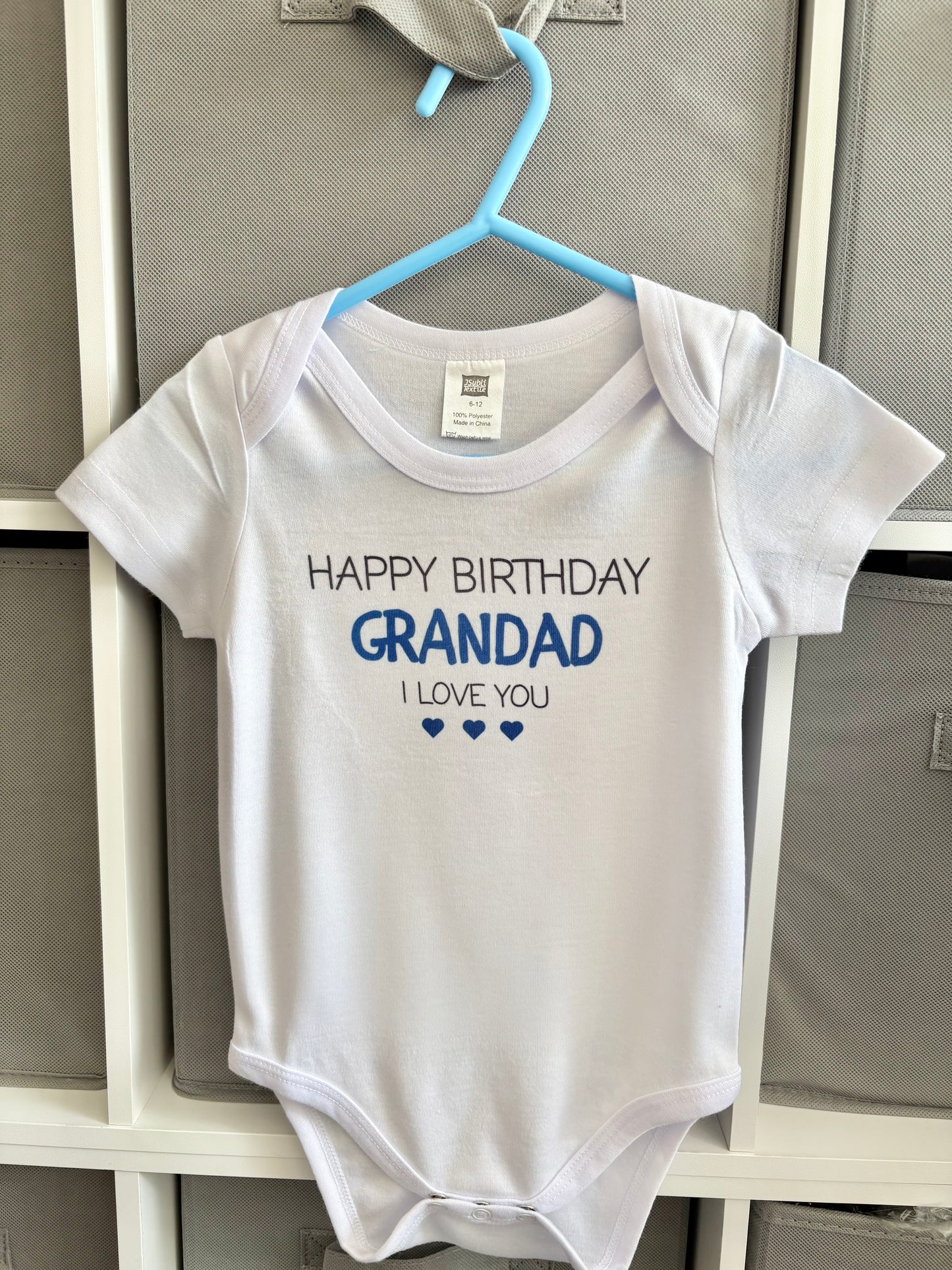 Happy Birthday Daddy Granddad Uncle, Baby Grow or Kids T-Shirt, Birthday Gift from Baby or Child, Family Birthday Outfit UK
