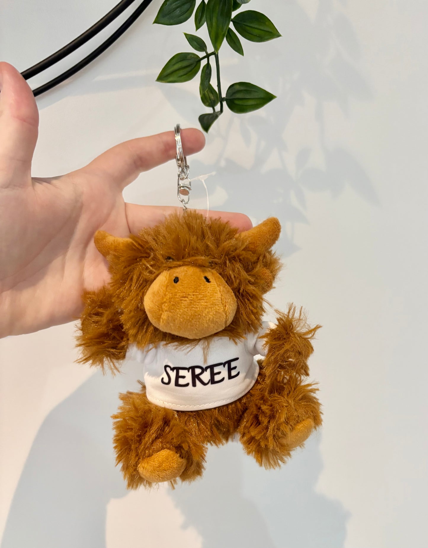 Custom Highland Cow Keyring, Keyring Gift, Cow Gift, Highland Cow Present, Custom Text Keyring, Personalised, Gift For Her, Birthday Gift