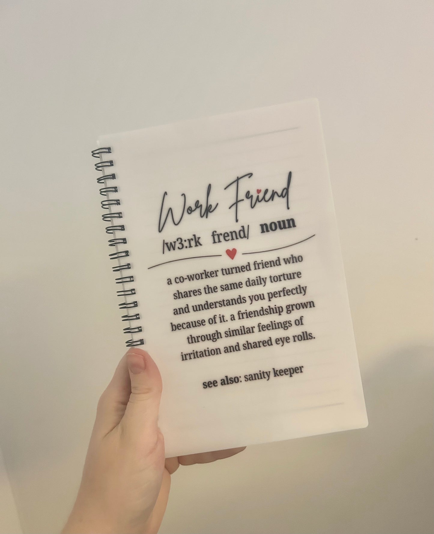 Notizbuch für Kollegen, Größe A5, Arbeitsfreund, Geschenk für Kollegen, Geschenk für die beste Arbeitskollegin, Briefpapier, Notizbuch, Notizen, Arbeitsnotizbuch