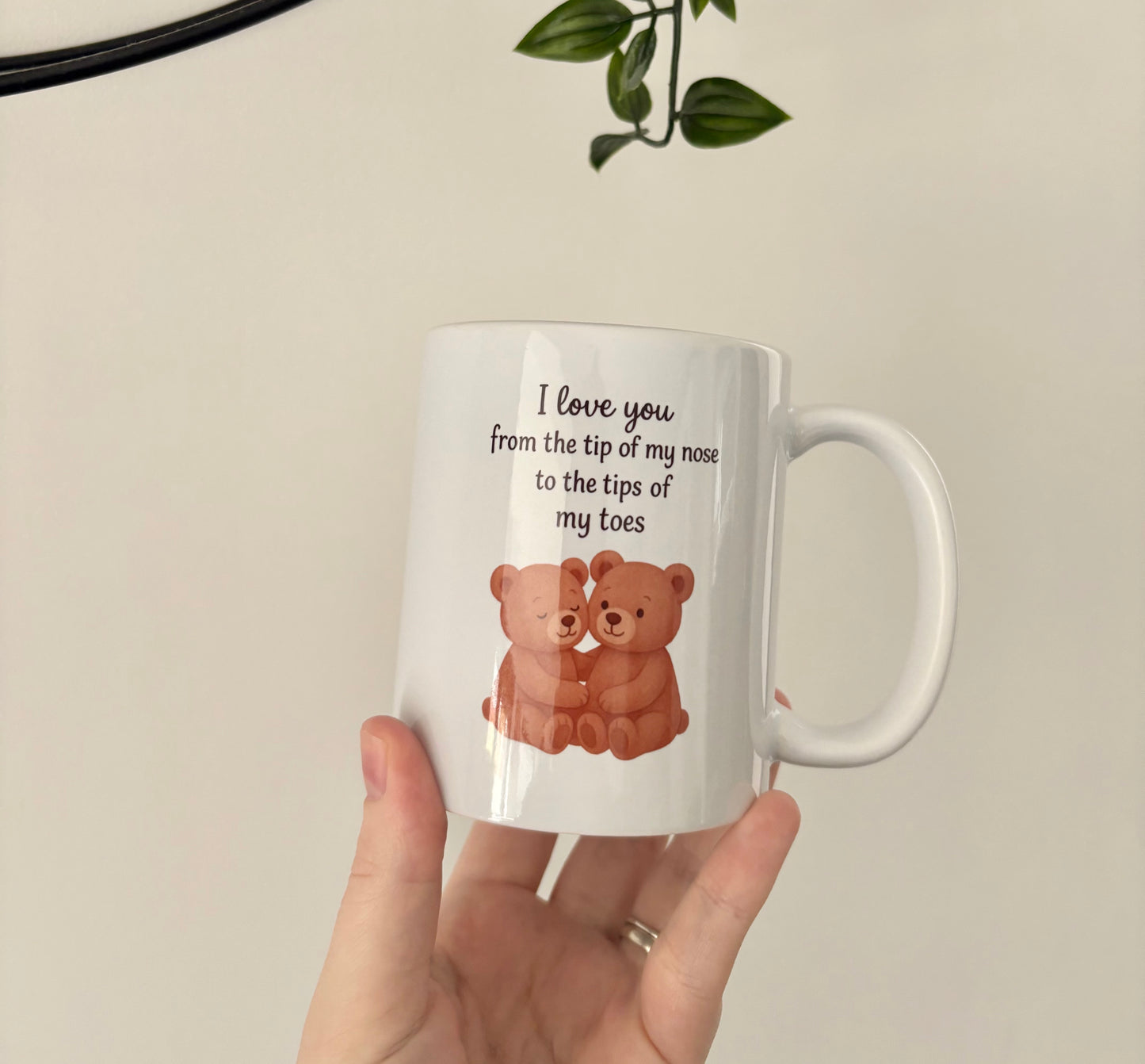 I Love You Mug, Teddy Bear Couple Mug, Romantic Gift for Partner, Cute Anniversary Gift, Valentines Day Mug, Boyfriend Girlfriend Gift