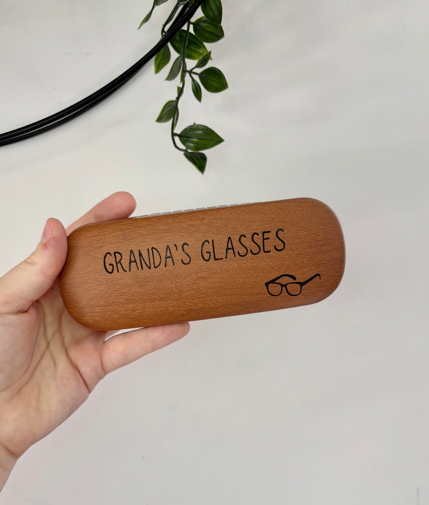 Personalised Laser Engraved Glasses Case, Custom Leather Eyewear Holder, Unique Gift for Him/Her | Custom Engraved Glasses Storage Case