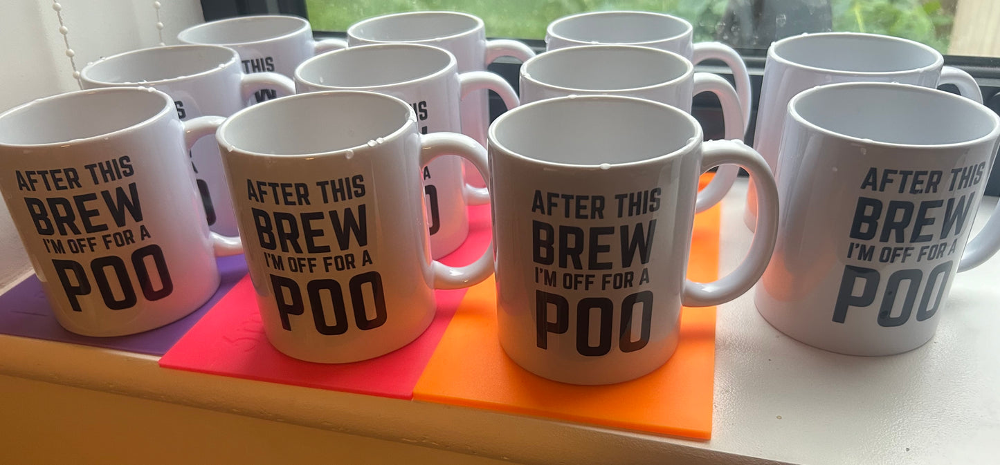 After This Brew, I’m Off For A Poo Mug, Present, Drink, Gift, Funny Gift, Gift, Present, For Him, For Her, Joke Present, Joke