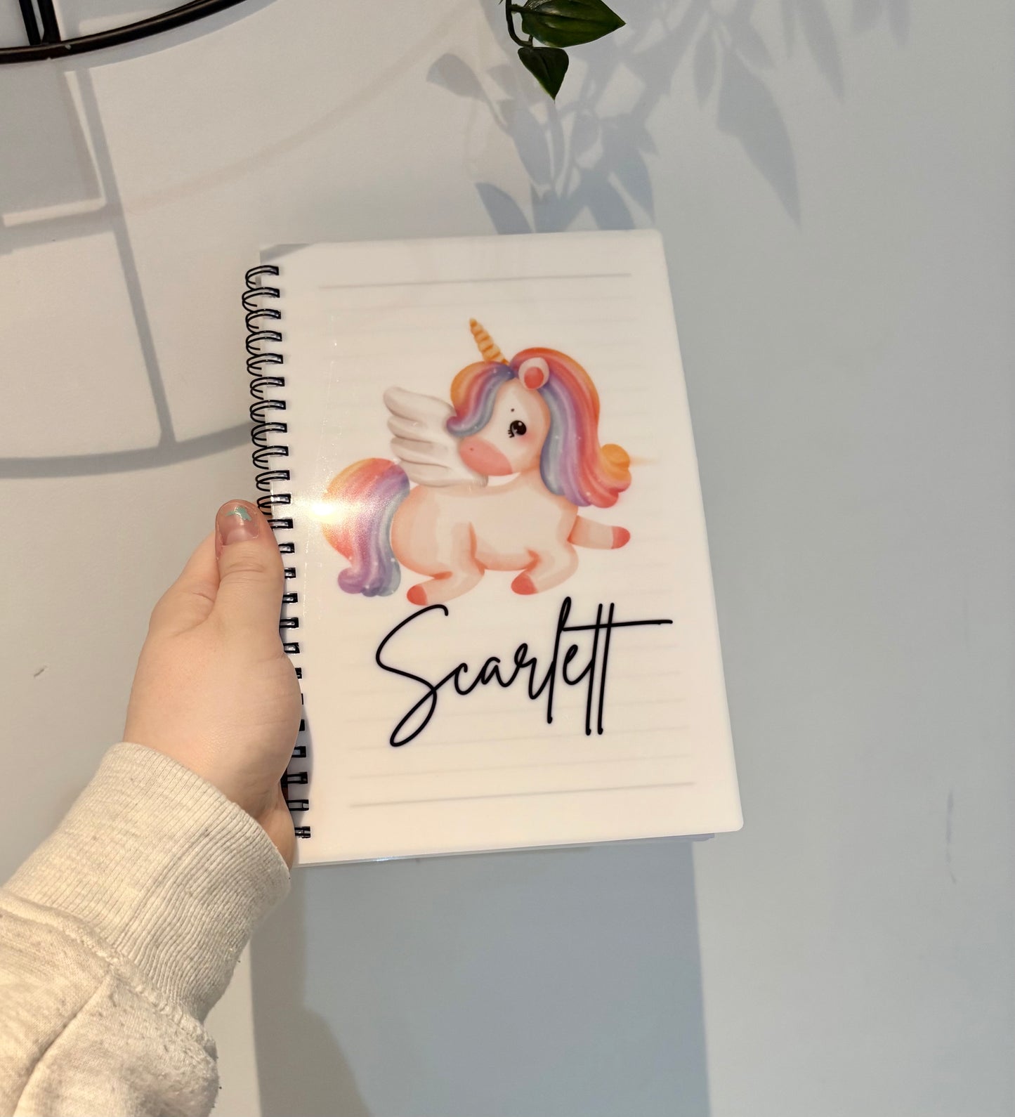 Custom Unicorn Notebook, A5 Size, Name Style, Named Gift, Name Present, Stationary, Notebook, Personalised Notebook, School Book, Unicorn