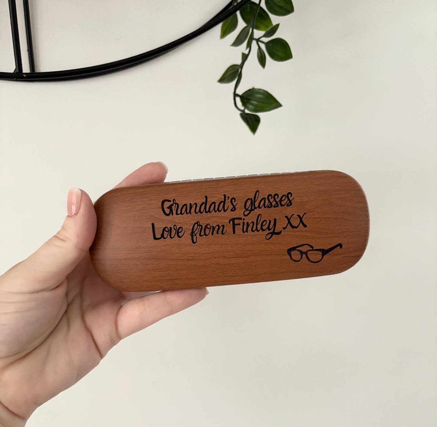 Personalised Laser Engraved Glasses Case, Custom Leather Eyewear Holder, Unique Gift for Him/Her | Custom Engraved Glasses Storage Case