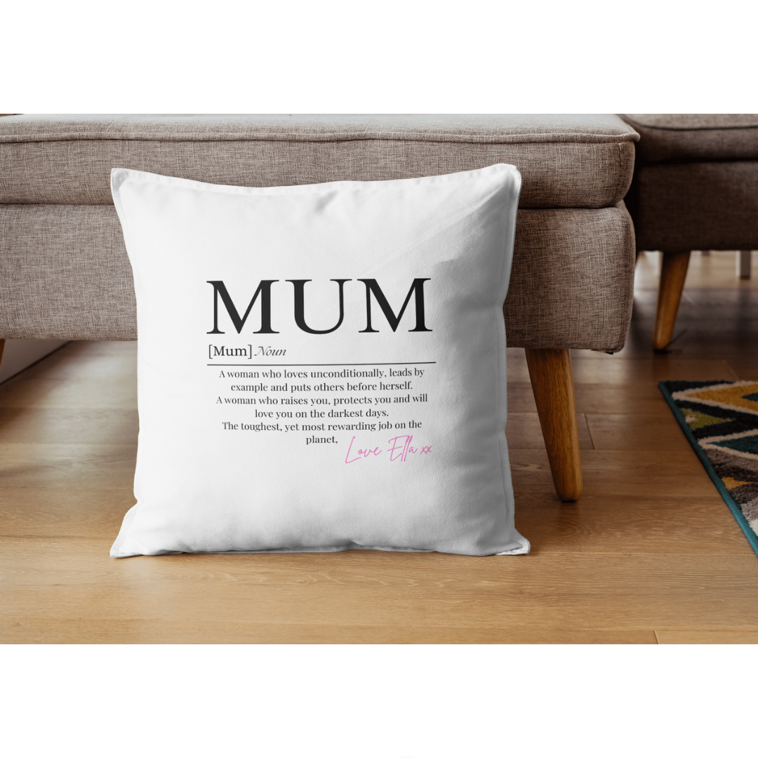 Mum Noun Cushion COVER, Mum From Daughter, Mum Gift, Mum Present, For Mum, Mum Birthday, Mothers Day, Mum Cushion, For Mummy