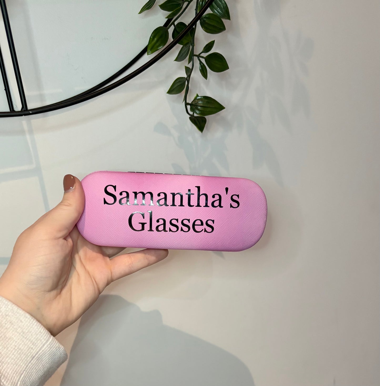 Personalisiertes Brillenetui, Rosa Etui, Geschenk für Sie, Mama, Nanny, Oma, Brillenhalter, Geschenk für Sie, Sonnenbrillenetui, Brille