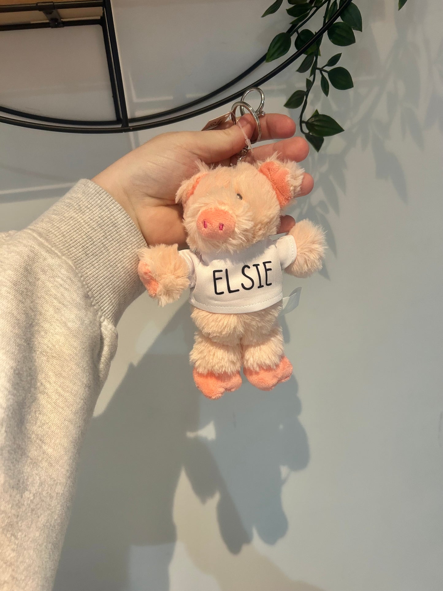 Personalisierter Schwein Schlüsselring, Schlüsselring Geschenk, Schwein Geschenk, Schwein Geschenk, Personalisierter Text Schlüsselring, Geschenk für Sie, Geburtstagsgeschenk, Schweinchen