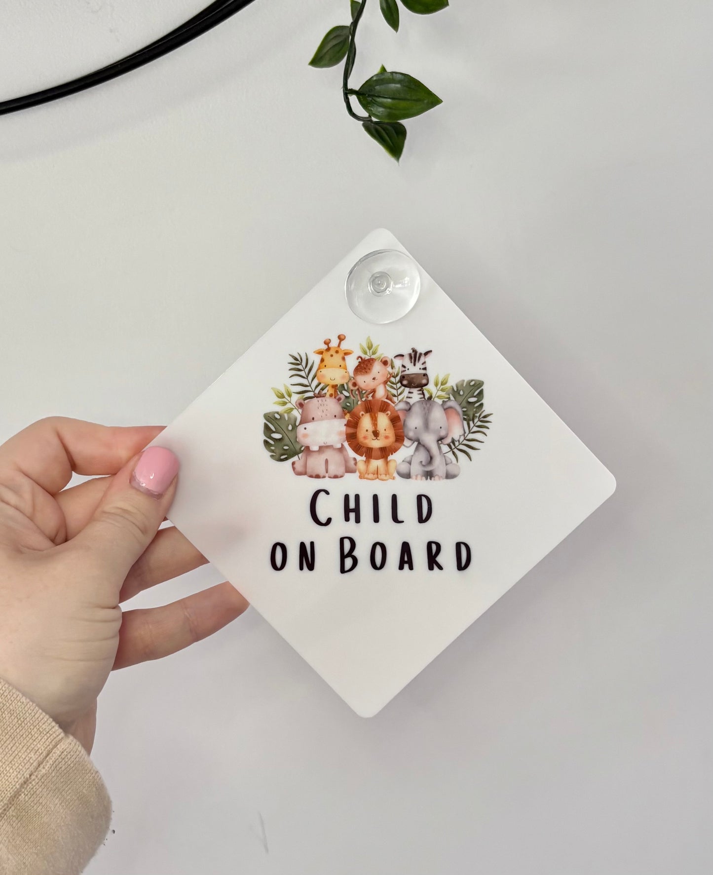 Custom Car Sign, Baby On Board, Children On Board, Child Car Sign, Personalised Car Sign, Custom Wording Car Window Sign, Animals