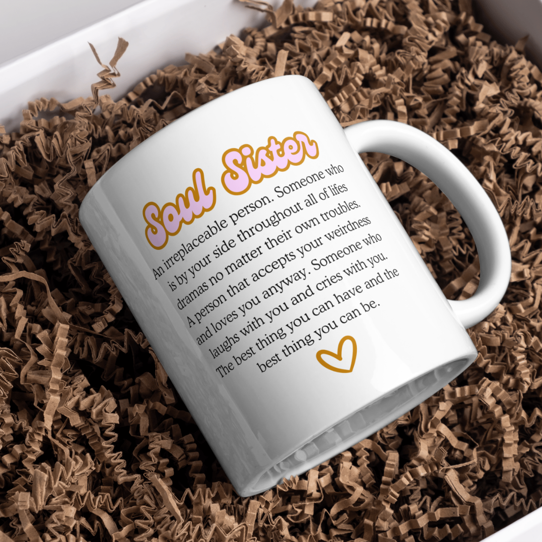 Soul Sister Mug, Soul Sisters, Best friends, Coffee Mug, Drinkware, Tea, Sisters, Friend, Besties, For Her, Friendship, Friends