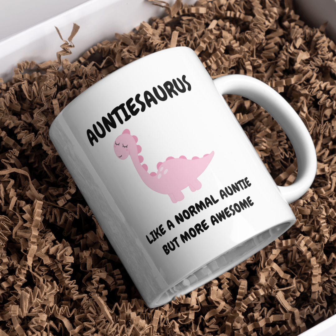 Auntie Gift, Auntie Mug, Auntiesaurus, Tea, Mug, Gift, Funny Gift, Birthday Gift, Drinkware, For Her, Present, Funny Present, Mug Present