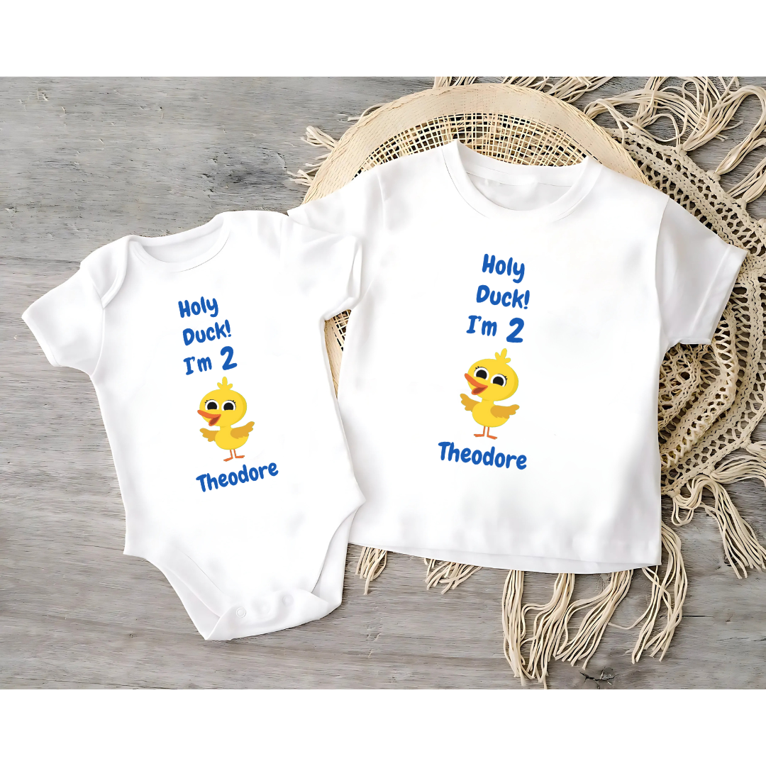 Personalisiertes Bluey Kinder T-Shirt, Baby Body Weste, Geburtstagsalter, Geburtstag Top, Geburtstag Body, Individuelles T-Shirt, Bluey und Bingo