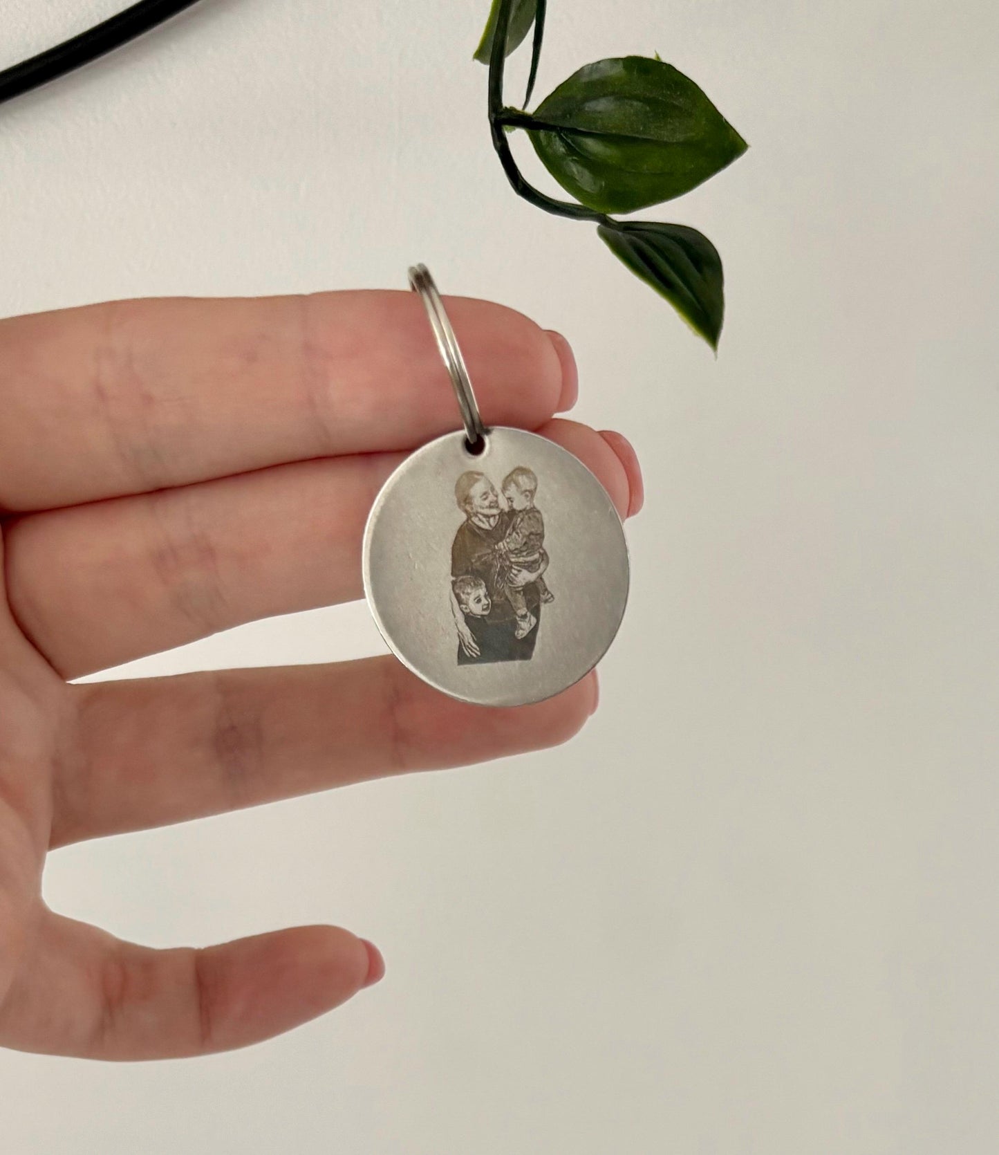 Personalisierter runder Schlüsselring, Foto-Schlüsselring, Foto und Text, Schlüsselring, personalisierter Schlüsselring, Foto auf Schlüsselring, Schlüsselbund, jedes Foto, jeder Text