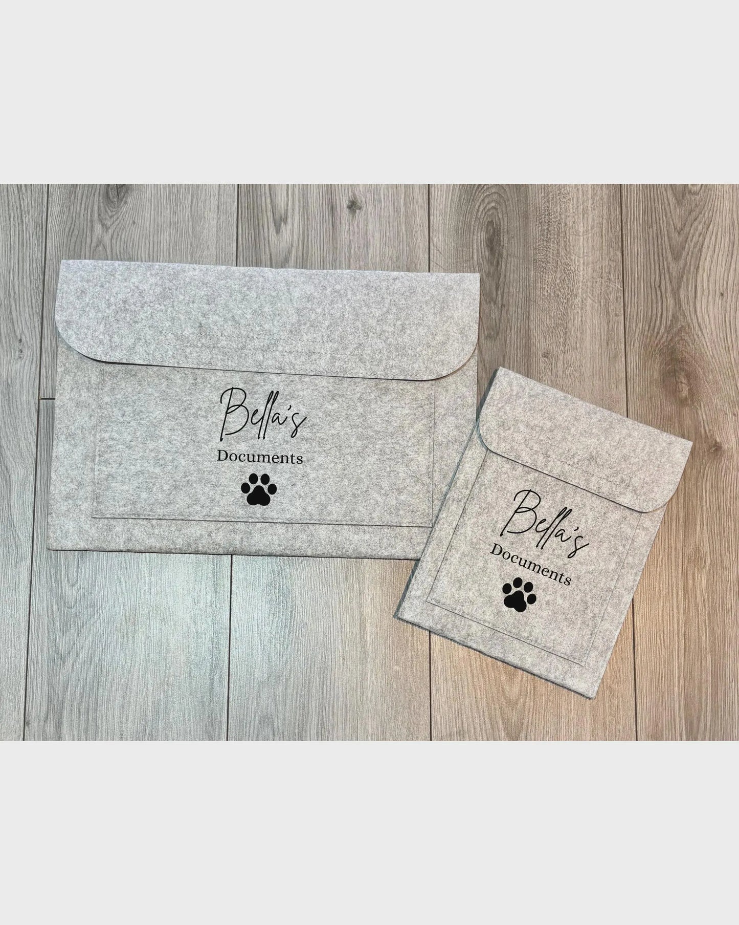 Personalised Pet Documents Folder, Custom Pet Name Folder, Paw Print Folder, Pet Records Organiser, Pet Paperwork Holder, Pet Lover Gift