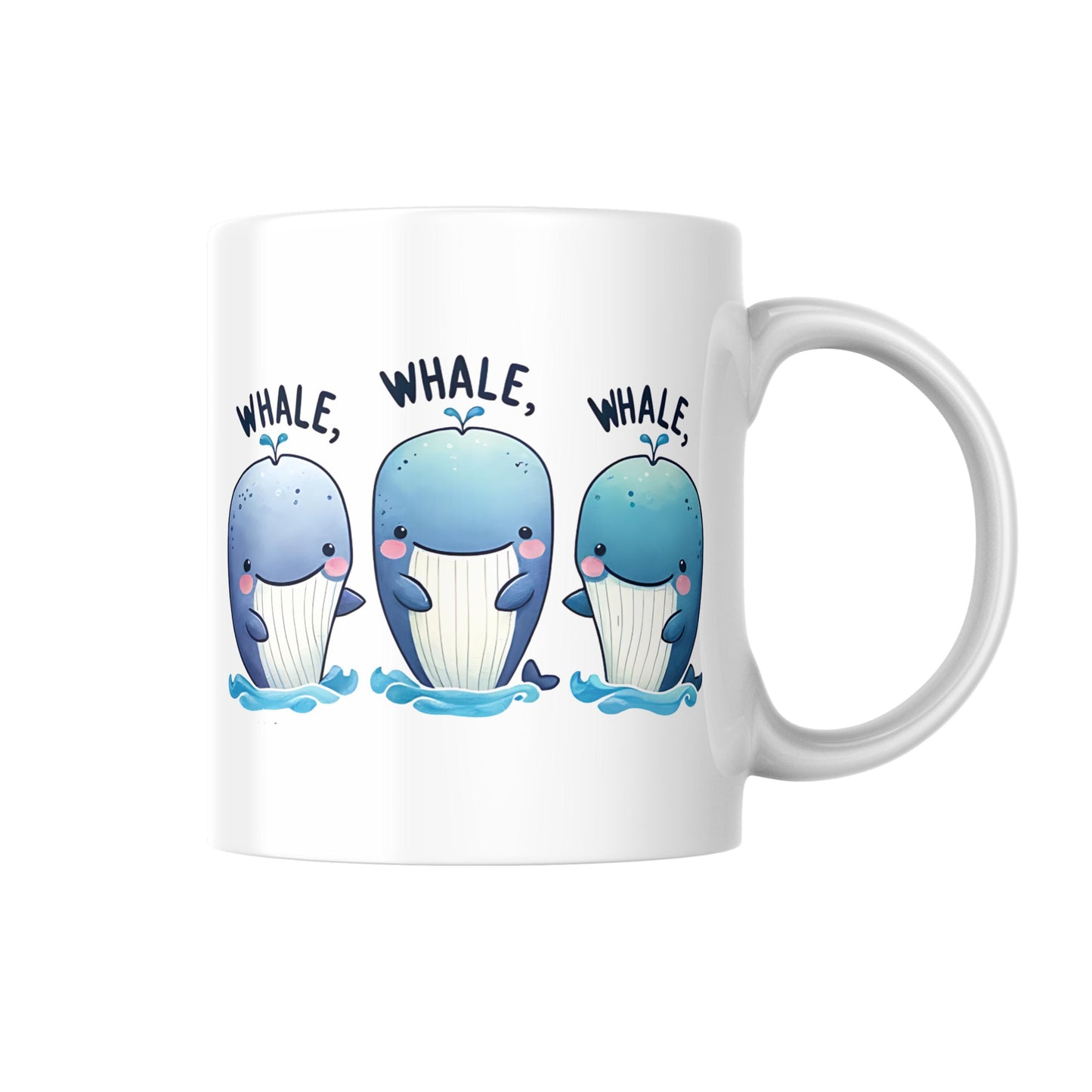 Whale Whale Whale Mug, Funny Whale Lover Gift, Cute Ocean Animal Coffee Cup, Humour Pun Mug for Her or Him, Novelty Marine Life Mug