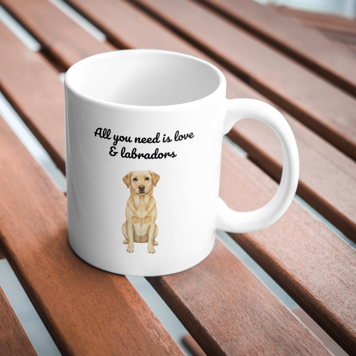 All You Need is Love and Labradors Mug, Funny Labrador Coffee Cup, Cute Lab Dog Gift for Mum, Dog Lover Present, Pet Lover Coffee Mug