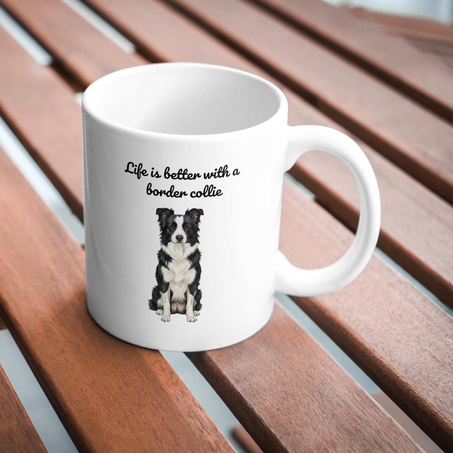 Life is Better with a Border Collie Mug, Funny Dog Coffee Cup, Cute Border Collie Gift for Mum, Dog Lover Present, Sheepdog Coffee Mug