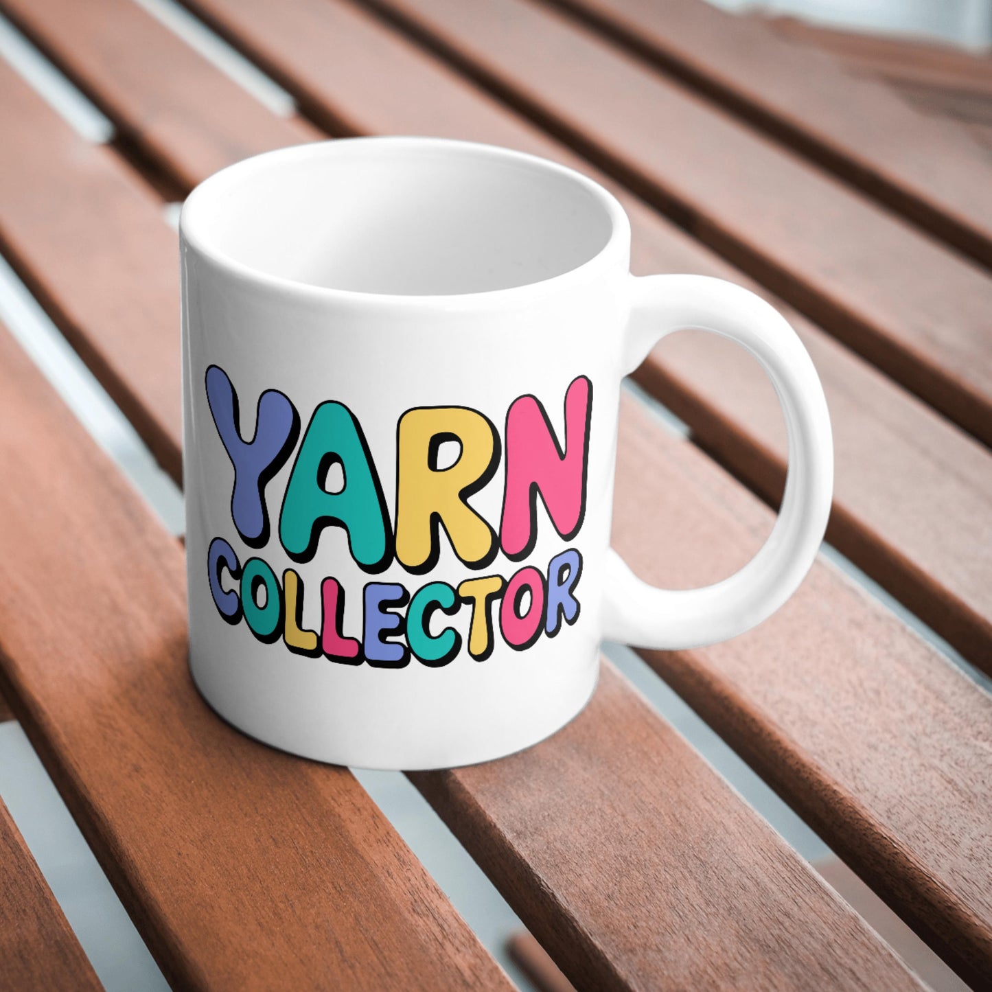 Yarn Collector Mug, Funny Yarn Lover Mug, Crochet & Knitting Gift, Yarn Addict Cup, Crocheter Humour, Handmade Craft Mug
