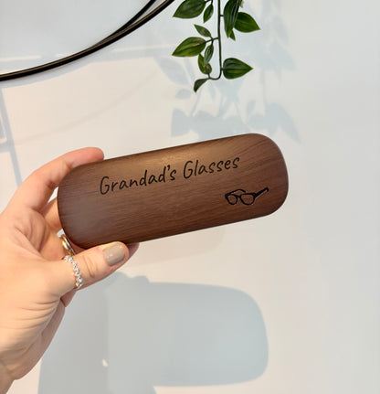 Personalised Laser Engraved Glasses Case, Custom Leather Eyewear Holder, Unique Gift for Him/Her | Custom Engraved Glasses Storage Case