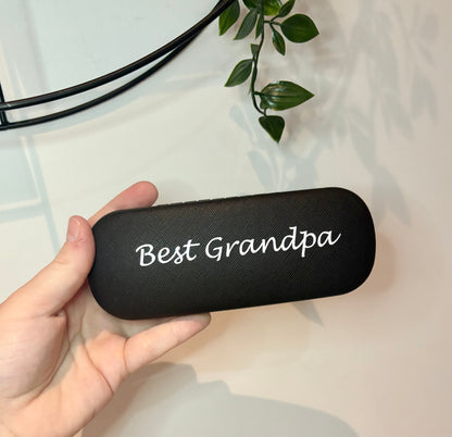 Personalised Glasses Case, Black Case, Gift For Him, Daddy, Grandad, Glasses Holder, Present For Him, Sunglasses Case, Glasses