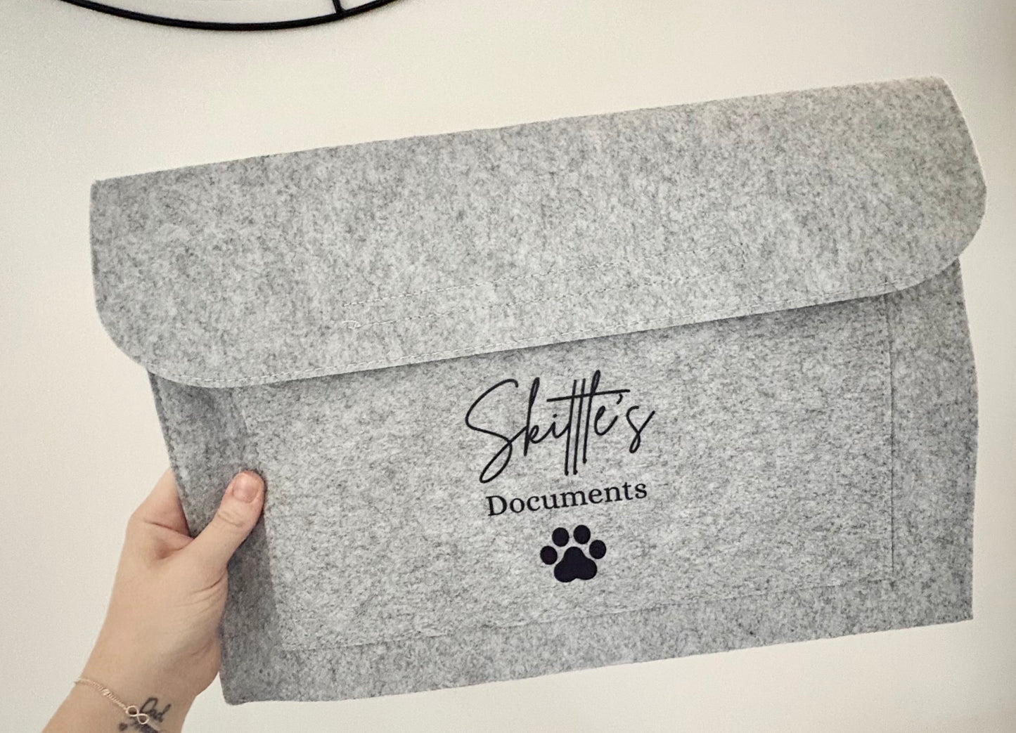 Personalised Pet Documents Folder, Custom Pet Name Folder, Paw Print Folder, Pet Records Organiser, Pet Paperwork Holder, Pet Lover Gift