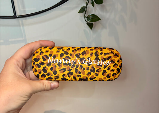 Personalised Glasses Case, Leopard Print Case, Gift For Her, Mummy, Nanny, Grandma, Glasses Holder, Present For Her, Sunglasses Case