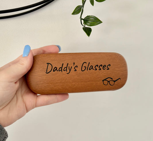 Personalised Laser Engraved Glasses Case, Custom Leather Eyewear Holder, Unique Gift for Him/Her | Custom Engraved Glasses Storage Case