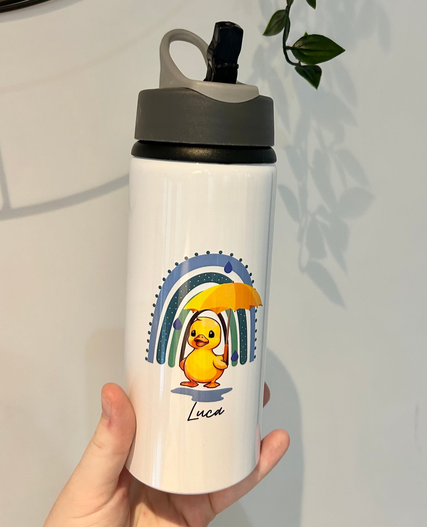 Custom Water Bottle, Duck Style Bottle, Wording On Bottle, School Bottle, Printed Name, Personalised Bottle, Boys, Bottle Flip, Duck Style