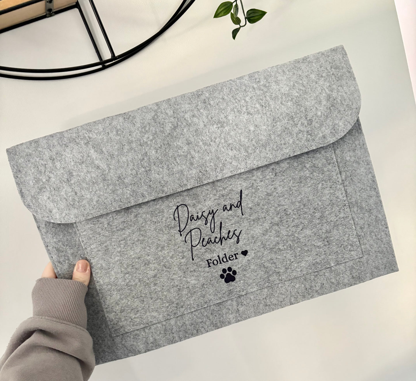 Personalised Pet Documents Folder, Custom Pet Name Folder, Paw Print Folder, Pet Records Organiser, Pet Paperwork Holder, Pet Lover Gift