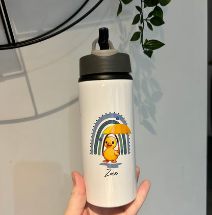 Custom Water Bottle, Duck Style Bottle, Wording On Bottle, School Bottle, Printed Name, Personalised Bottle, Boys, Bottle Flip, Duck Style