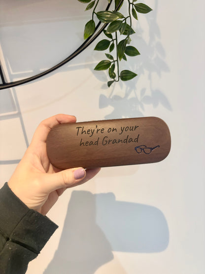 Personalised Laser Engraved Glasses Case, Custom Leather Eyewear Holder, Unique Gift for Him/Her | Custom Engraved Glasses Storage Case
