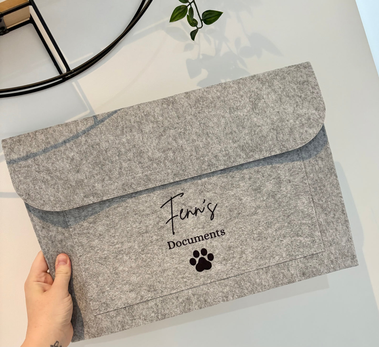 Personalised Pet Documents Folder, Custom Pet Name Folder, Paw Print Folder, Pet Records Organiser, Pet Paperwork Holder, Pet Lover Gift