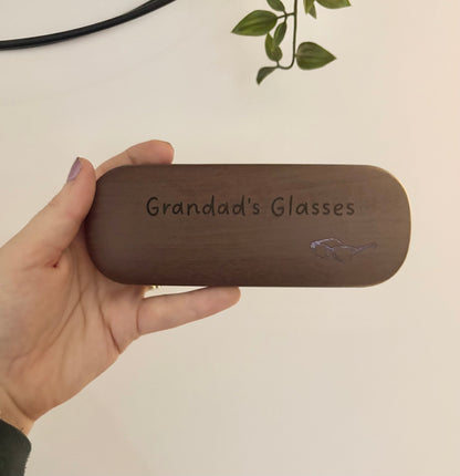 Personalised Laser Engraved Glasses Case, Custom Leather Eyewear Holder, Unique Gift for Him/Her | Custom Engraved Glasses Storage Case