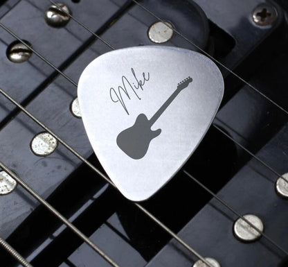 Personalised Engraved Guitar Pick, Custom Name Guitar Pick, Musician Gift, Custom Guitar Accessory, Unique Music Lover Present