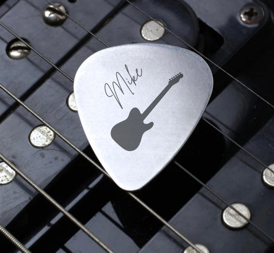 Personalised Engraved Guitar Pick, Custom Name Guitar Pick, Musician Gift, Custom Guitar Accessory, Unique Music Lover Present