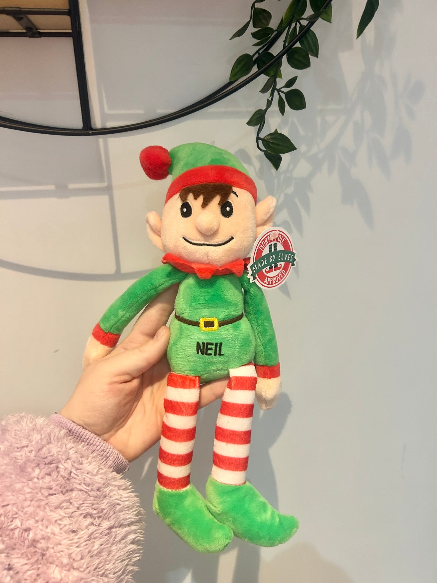 Personalised Plush Elf, Christmas Teddy, Elf Teddy, Soft Toy, Stocking Fillers, elf, Christmas Teddy, Name On Elf, Personalised Elf