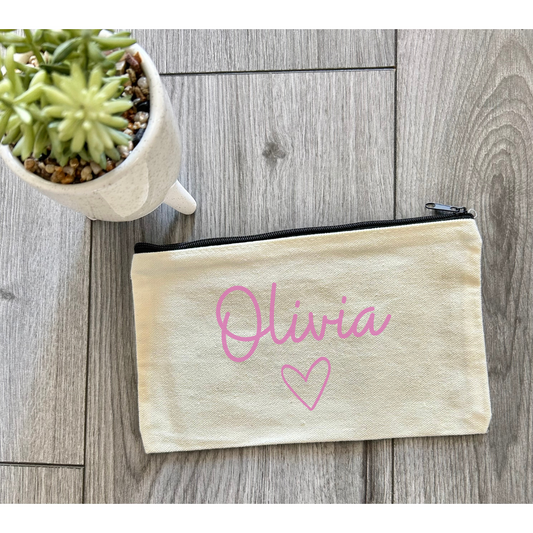 Personalisiertes Federmäppchen, Federmäppchen Boot, Personalisiertes Geschenk, Boot-Geschenk, Kinder-Namensgeschenk, Federmäppchen für Kinder, Canvas-Briefpapier, Boot