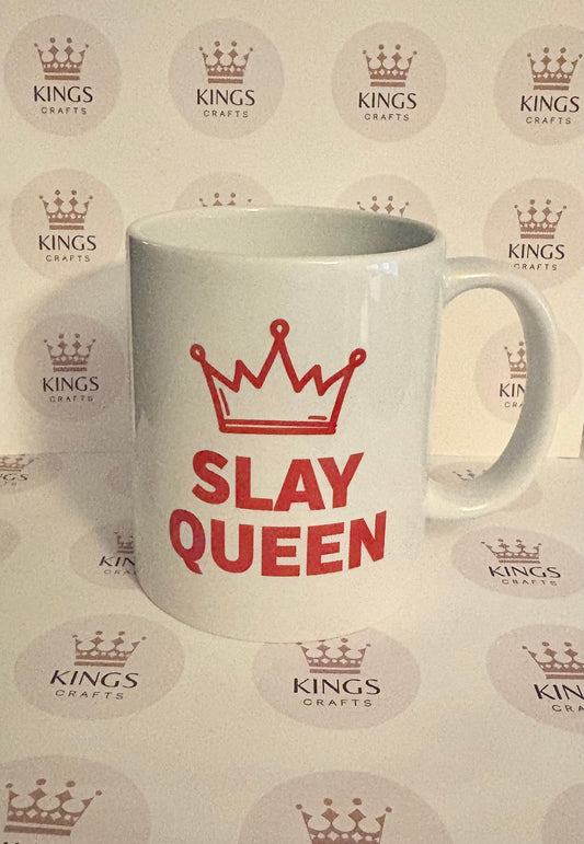 Slay Queen Mug, Funny Sassy Mug, Feminist Coffee Cup, Boss Lady Gift, Girl Power Mug, Gift For Her, Cute Motivational Mug, Novelty Mug