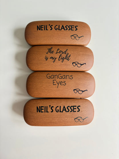 Personalised Laser Engraved Glasses Case, Custom Leather Eyewear Holder, Unique Gift for Him/Her | Custom Engraved Glasses Storage Case