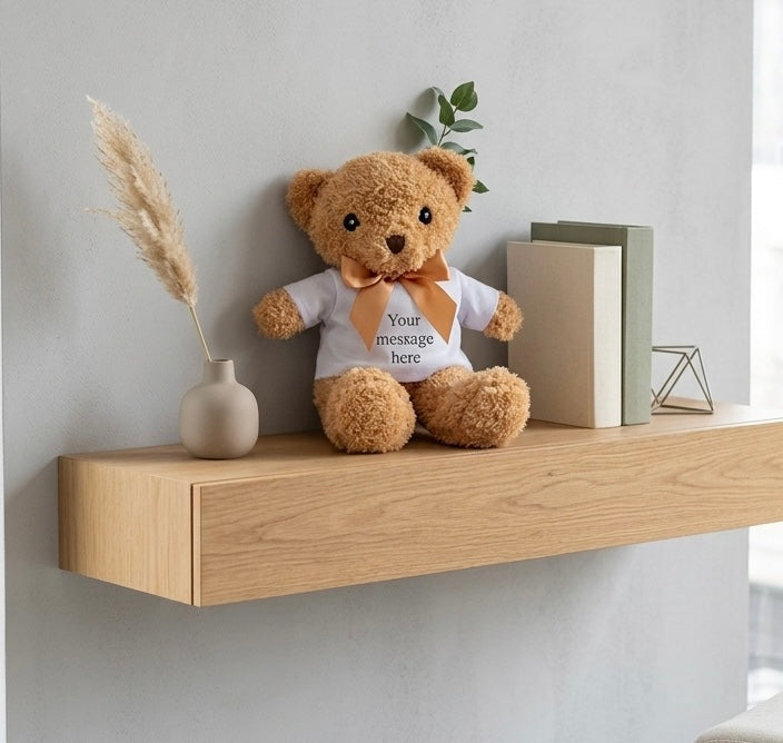Custom Teddy Bear, Personalised Teddy Bear, Any Wording Bear, Teddy Bear, Plush, Custom Text, Childrens, Toddlers, Babys, Cuddly Teddy