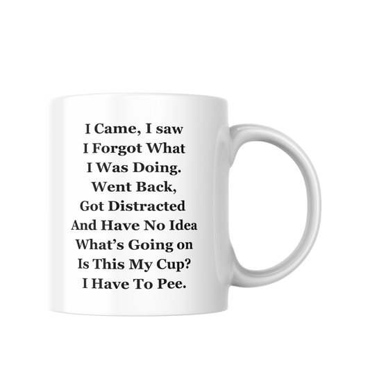 Funny Letter Pattern Ceramic Mug,, Funny Gift, Birthday Gift, Drinkware, For Her, Present, Funny Present, Mug Present, Joke, Forgetful