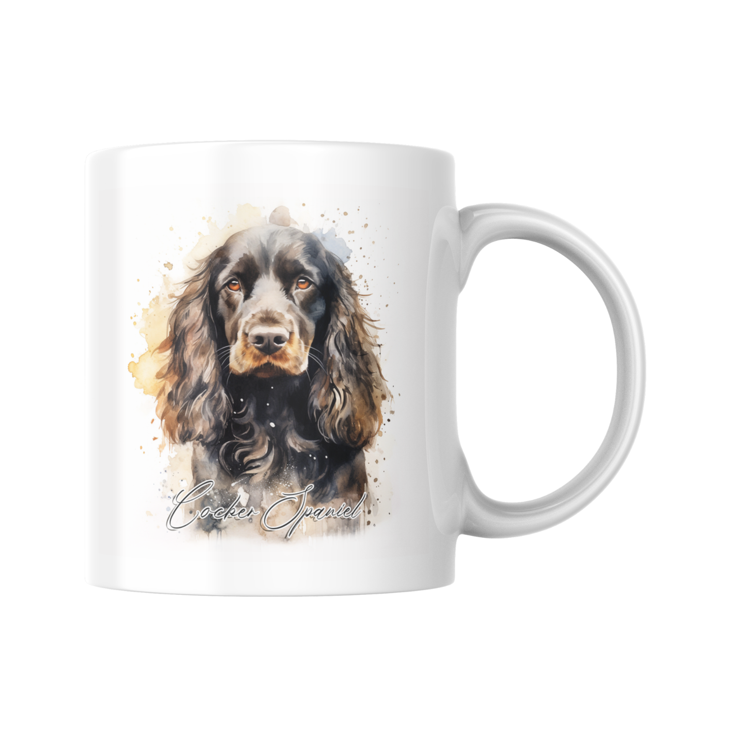 Cocker Spaniel Watercolour Mug, Cocker Spaniel Dog Gift, Dog Lover Mug, Cute Dog Art Cup, Pet Mum Gift, Funny Dog Mug, Dog Coffee Cup