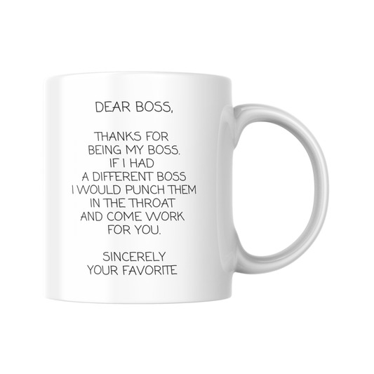 Funny Boss Mug, Letter Pattern, Boss Gift, Manager Gift, Best Boss, Drinkware, For Him, For Her, Work Leader, Team Leader, Work Present