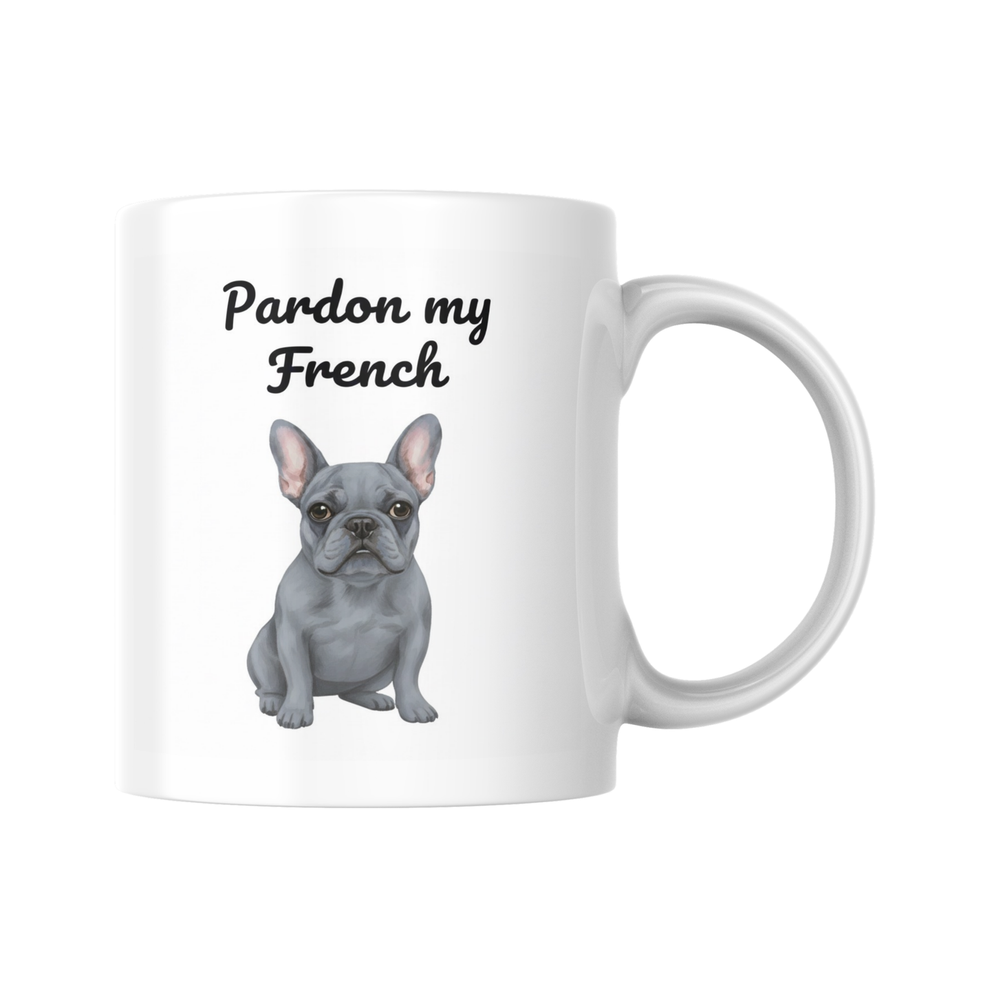 Pardon My French Mug, Blue Frenchie Dog Coffee Cup, Funny French Bulldog Gift, Cute Frenchie Mug for Mum, Dog Lover Present, Bully Breed Cup