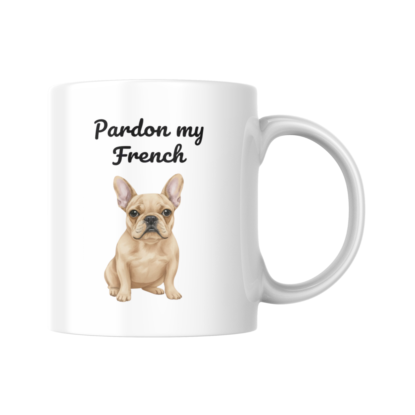 Pardon My French Mug, Frenchie Dog Coffee Cup, Funny French Bulldog Gift, Cute Frenchie Mug for Mum, Dog Lover Present, Bully Breed Cup