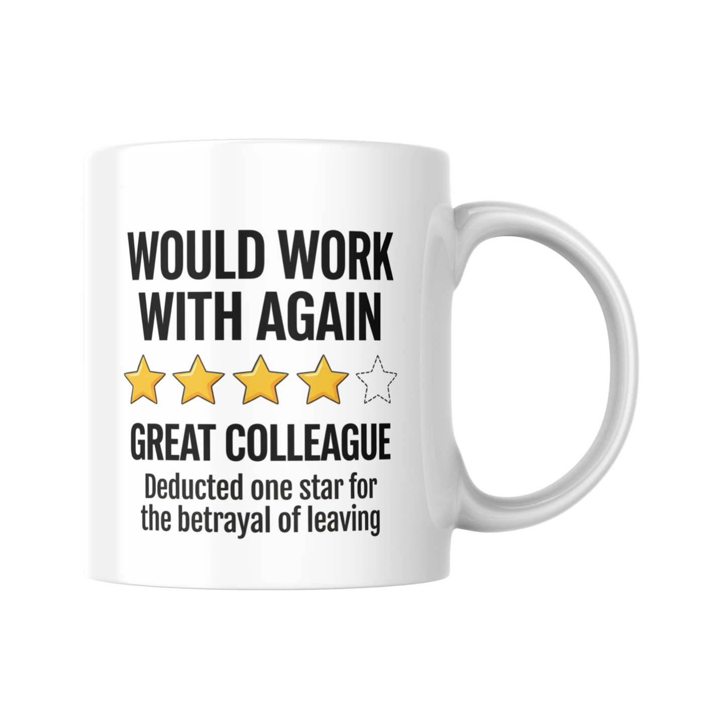 Funny Coworker Leaving Gift, 4 Star Review Mug, Farewell Gift for Colleague, Leaving Job Gift, New Job Gift for Friend, Would Work With